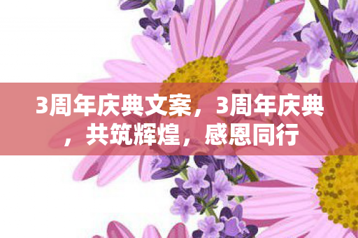 3周年庆典文案，3周年庆典，共筑辉煌，感恩同行