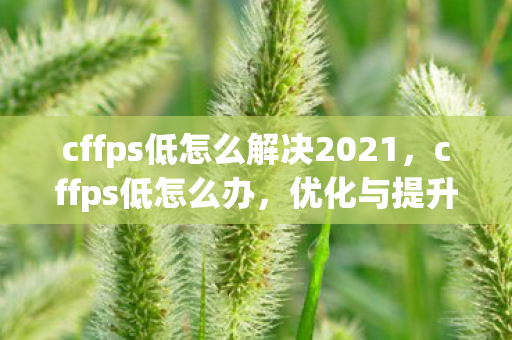 cffps低怎么解决2021，cffps低怎么办，优化与提升游戏流畅度的实用指南