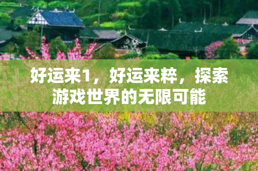 好运来1，好运来粹，探索游戏世界的无限可能