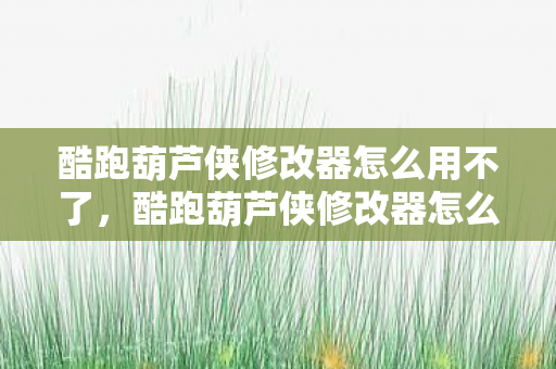 酷跑葫芦侠修改器怎么用不了，酷跑葫芦侠修改器怎么用