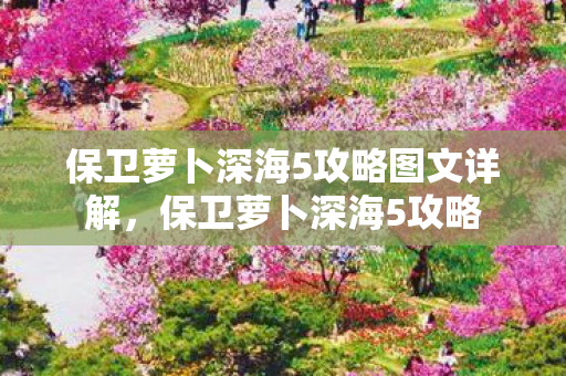 保卫萝卜深海5攻略图文详解，保卫萝卜深海5攻略