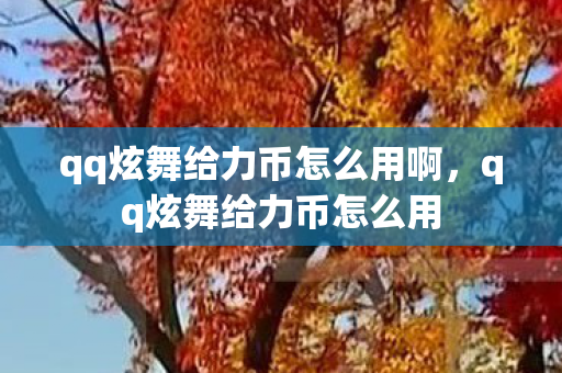 qq炫舞给力币怎么用啊，qq炫舞给力币怎么用