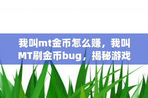 我叫mt金币怎么赚，我叫MT刷金币bug，揭秘游戏内意外之财的获取之道