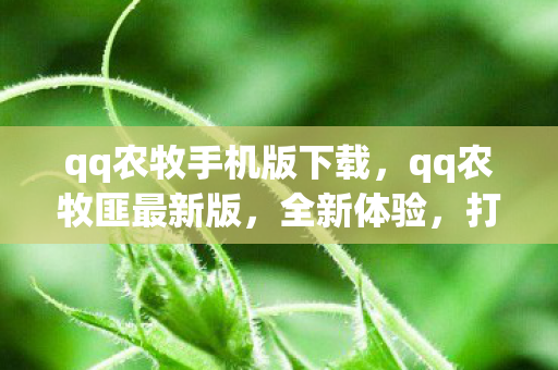 qq农牧手机版下载，qq农牧匪最新版，全新体验，打造你的专属农场帝国