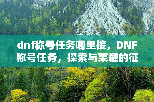 dnf称号任务哪里接，DNF称号任务，探索与荣耀的征途