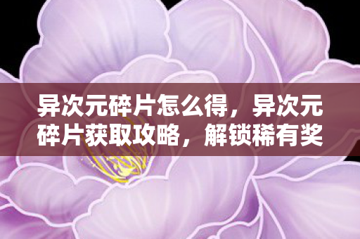 异次元碎片怎么得，异次元碎片获取攻略，解锁稀有奖励的秘诀