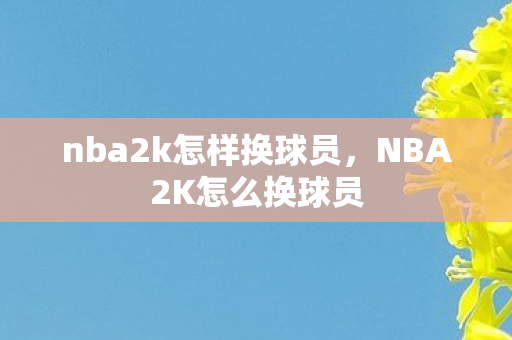 nba2k怎样换球员，NBA2K怎么换球员