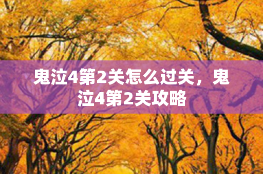 鬼泣4第2关怎么过关，鬼泣4第2关攻略