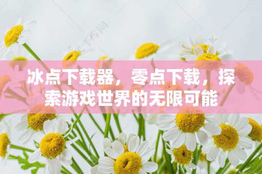 冰点下载器，零点下载，探索游戏世界的无限可能