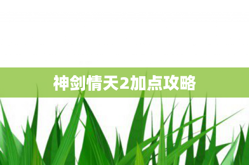 神剑情天2加点攻略
