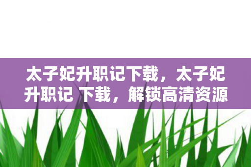 太子妃升职记下载，太子妃升职记 下载，解锁高清资源的便捷途径
