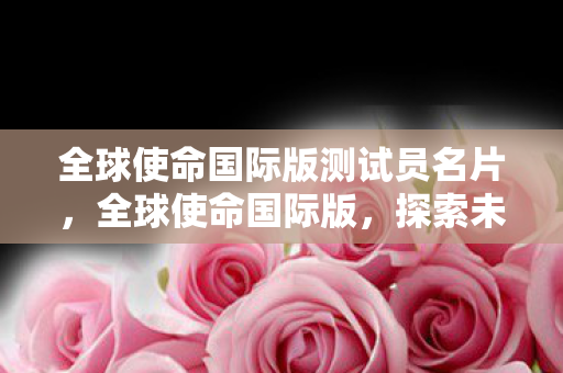 全球使命国际版测试员名片，全球使命国际版，探索未知世界的奇妙之旅