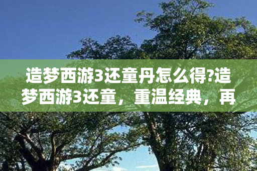 造梦西游3还童丹怎么得?造梦西游3还童，重温经典，再续前缘