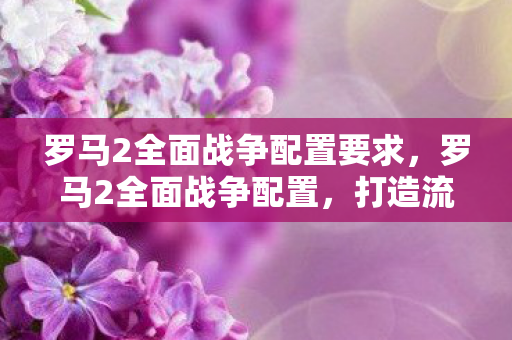 罗马2全面战争配置要求，罗马2全面战争配置，打造流畅游戏体验的硬件指南