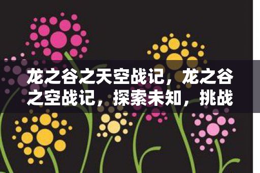 龙之谷之天空战记，龙之谷之空战记，探索未知，挑战极限
