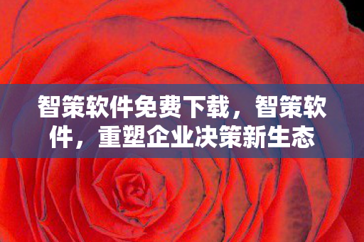 智策软件免费下载，智策软件，重塑企业决策新生态