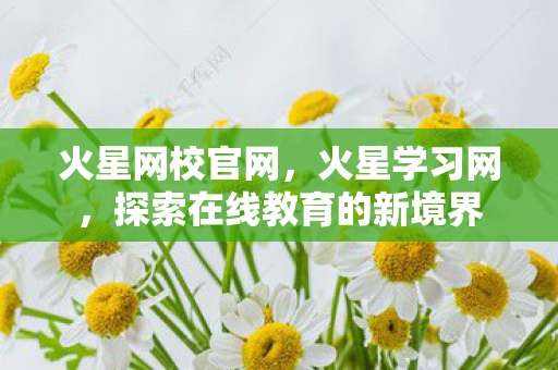 火星网校官网，火星学习网，探索在线教育的新境界