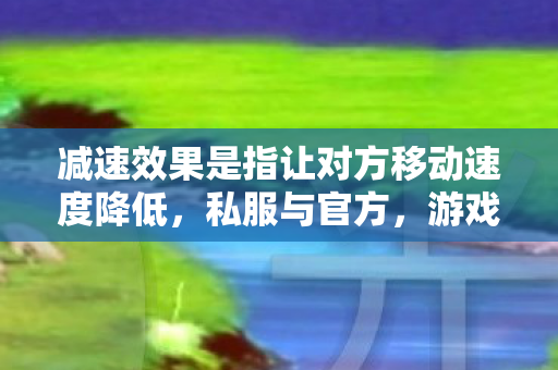 减速效果是指让对方移动速度降低，私服与官方，游戏世界的两条平行线