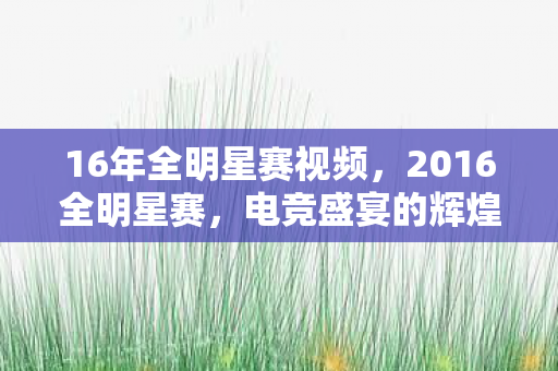 16年全明星赛视频，2016全明星赛，电竞盛宴的辉煌与荣耀