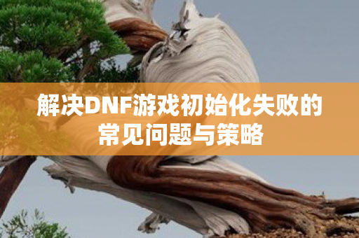 解决DNF游戏初始化失败的常见问题与策略 解决DNF游戏初始化失败的常见问题与策略