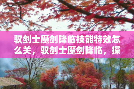 驭剑士魔剑降临技能特效怎么关，驭剑士魔剑降临，探索未知领域的剑术传奇