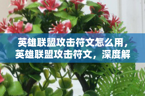 英雄联盟攻击符文怎么用，英雄联盟攻击符文，深度解析与实战应用