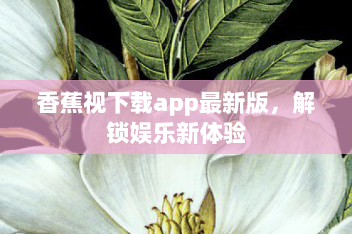 香蕉视下载app最新版，解锁娱乐新体验