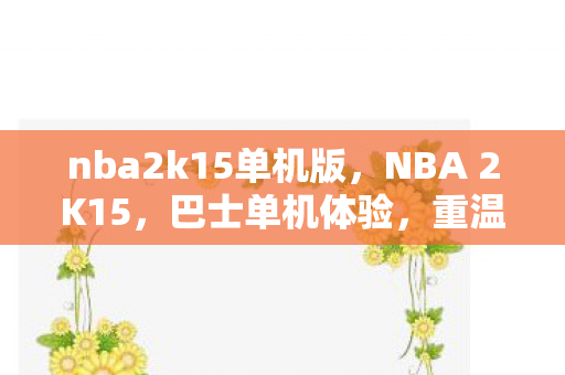 nba2k15单机版，NBA 2K15，巴士单机体验，重温经典篮球之旅