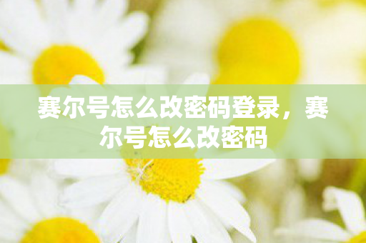 赛尔号怎么改密码登录，赛尔号怎么改密码