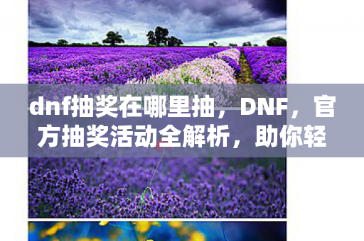 dnf抽奖在哪里抽，DNF，官方抽奖活动全解析，助你轻松获取稀有奖励