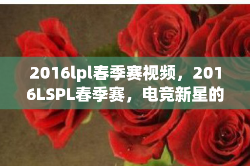 2016lpl春季赛视频，2016LSPL春季赛，电竞新星的崛起与挑战