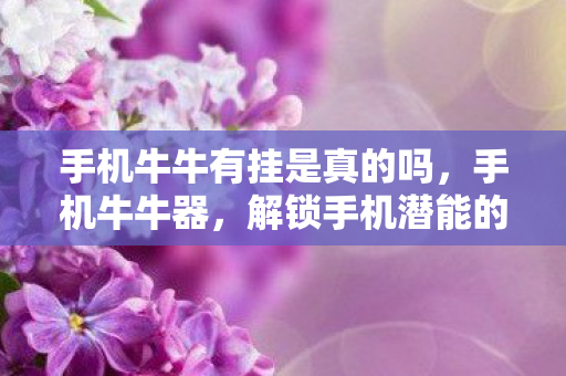 手机牛牛有挂是真的吗，手机牛牛器，解锁手机潜能的神奇工具