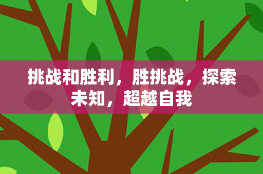 挑战和胜利，胜挑战，探索未知，超越自我