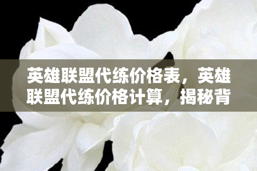 英雄联盟代练价格表，英雄联盟代练价格计算，揭秘背后的价格逻辑与影响因素