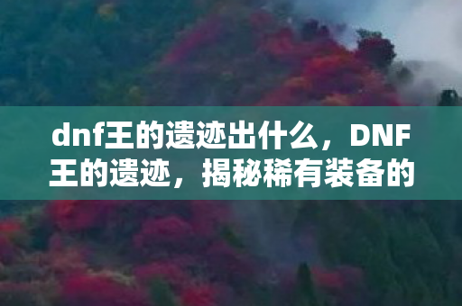 dnf王的遗迹出什么，DNF王的遗迹，揭秘稀有装备的神秘掉落