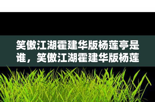 笑傲江湖霍建华版杨莲亭是谁，笑傲江湖霍建华版杨莲亭，深情厚谊的魔教副教主
