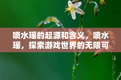 喷水瑶的起源和含义，喷水瑶，探索游戏世界的无限可能