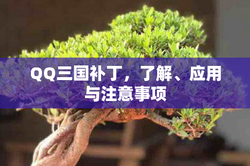 QQ三国补丁，了解、应用与注意事项