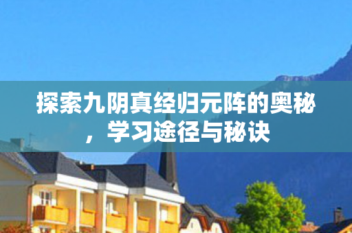 探索九阴真经归元阵的奥秘，学习途径与秘诀