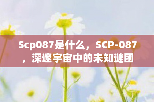 Scp087是什么，SCP-087，深邃宇宙中的未知谜团