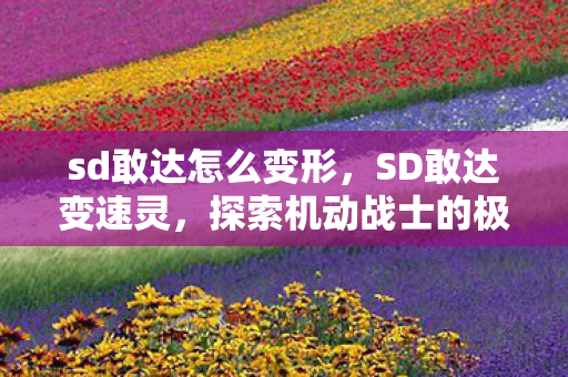sd敢达怎么变形，SD敢达变速灵，探索机动战士的极速之旅