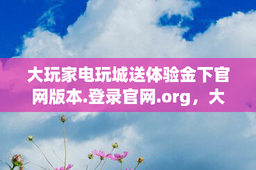 大玩家电玩城送体验金下官网版本.登录官网.org，大玩，探索游戏世界的无限可能