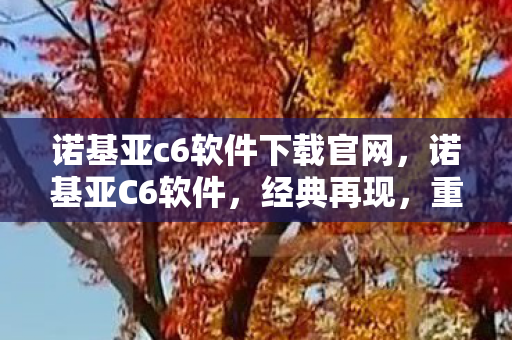 诺基亚c6软件下载官网，诺基亚C6软件，经典再现，重塑手机体验
