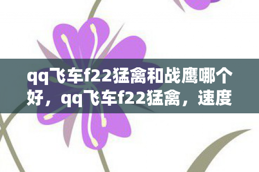 qq飞车f22猛禽和战鹰哪个好，qq飞车f22猛禽，速度与激情的云端对决