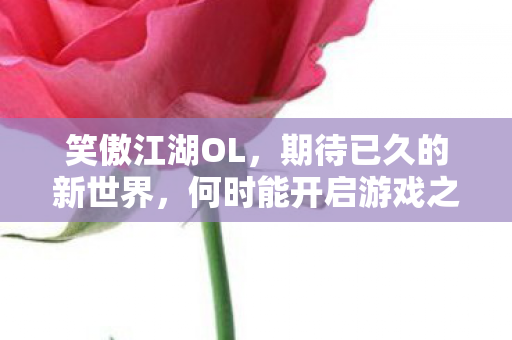 笑傲江湖OL,期待已久的新世界,何时能开启游戏之旅? 笑傲江湖OL,期待已久的新世界,何时能开启游戏之旅?