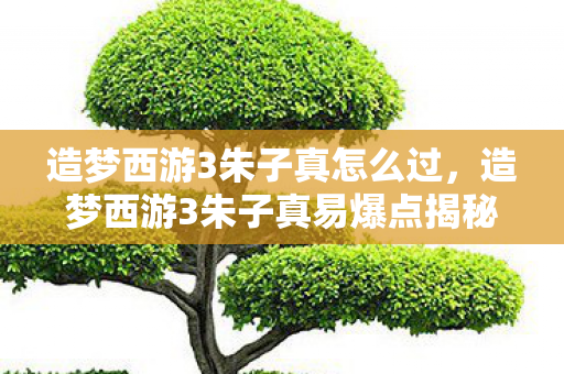 造梦西游3朱子真怎么过，造梦西游3朱子真易爆点揭秘，提升战斗效率的实战攻略