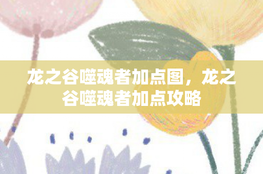 龙之谷噬魂者加点图，龙之谷噬魂者加点攻略
