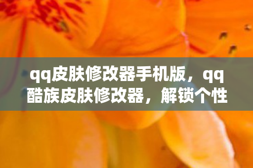 qq皮肤修改器手机版，qq酷族皮肤修改器，解锁个性化QQ体验的新篇章