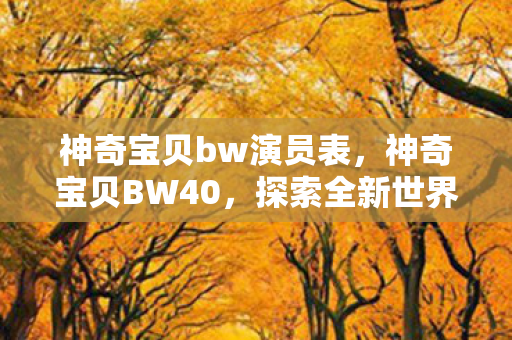 神奇宝贝bw演员表，神奇宝贝BW40，探索全新世界的冒险之旅