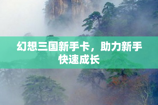 幻想三国新手卡，助力新手快速成长
